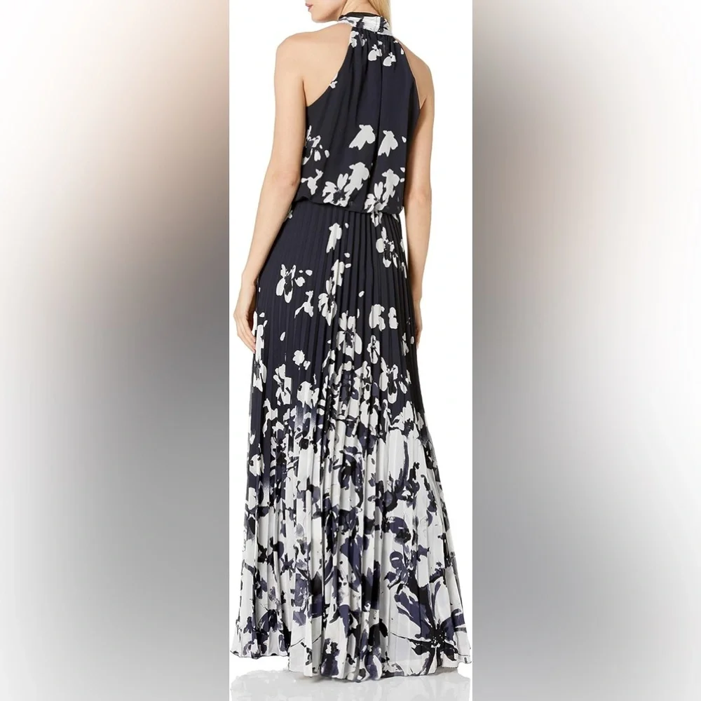 Betsy & Adam Women's Chiffon Floral Maxi Dress - Picture 2 of 9